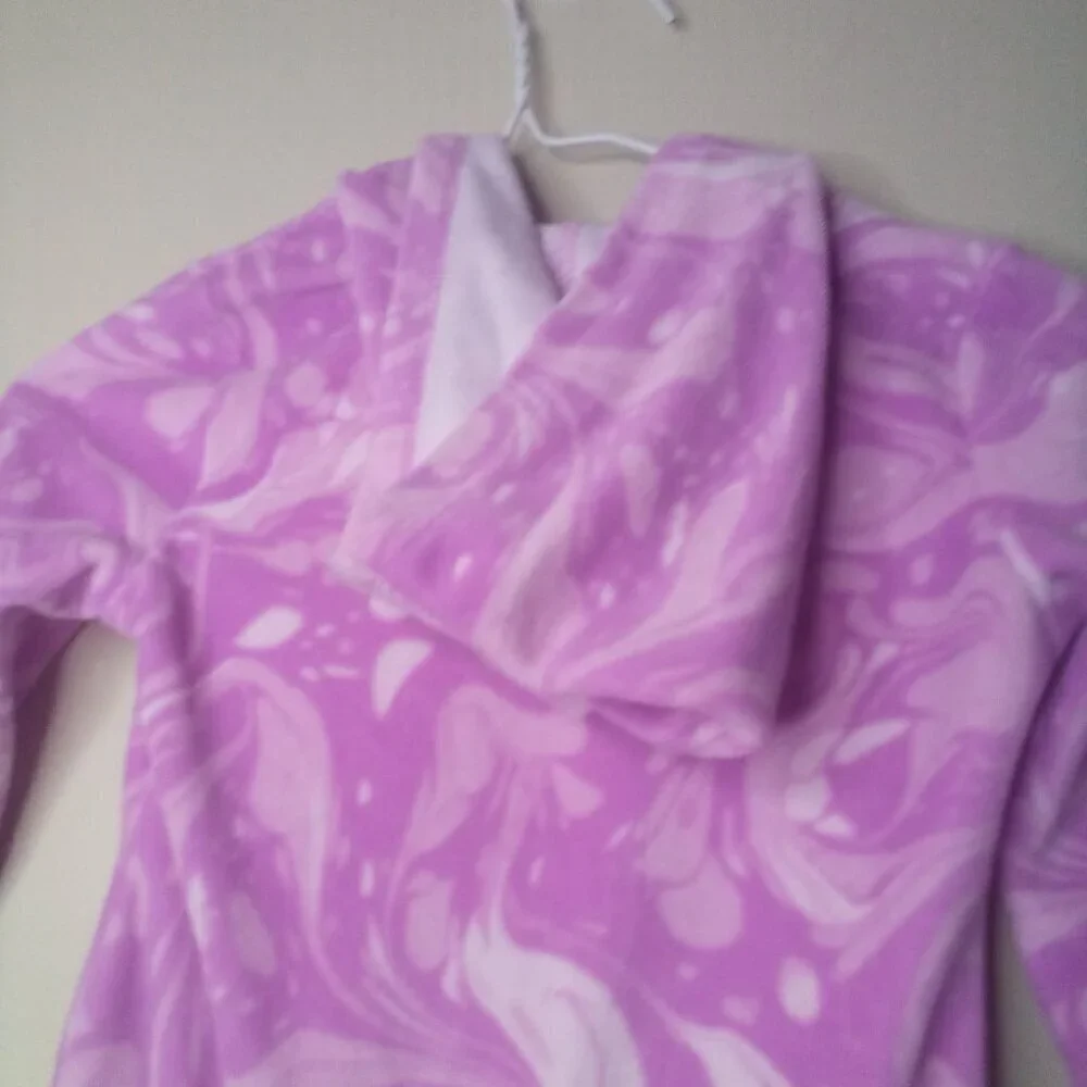 Juicy Couture Jacket Girls 7 Fleece Full Zip Pocket Pink